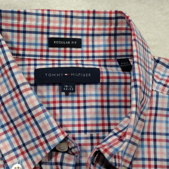 Tommy Hilfiger long sleeve button down shirt size 16 1/2 neck regular Lg - Picture 1 of 8